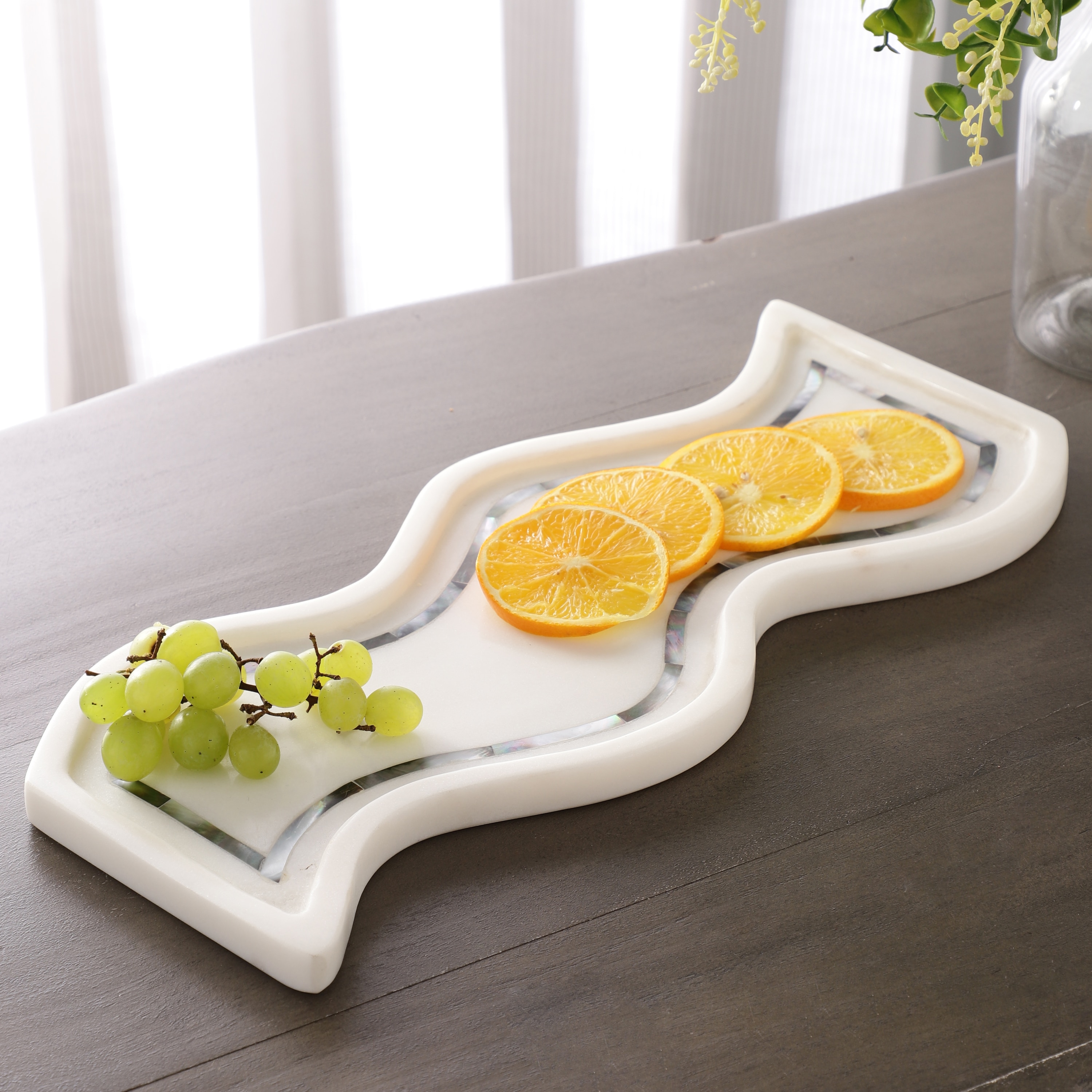 Mop Inlay Marble Platter