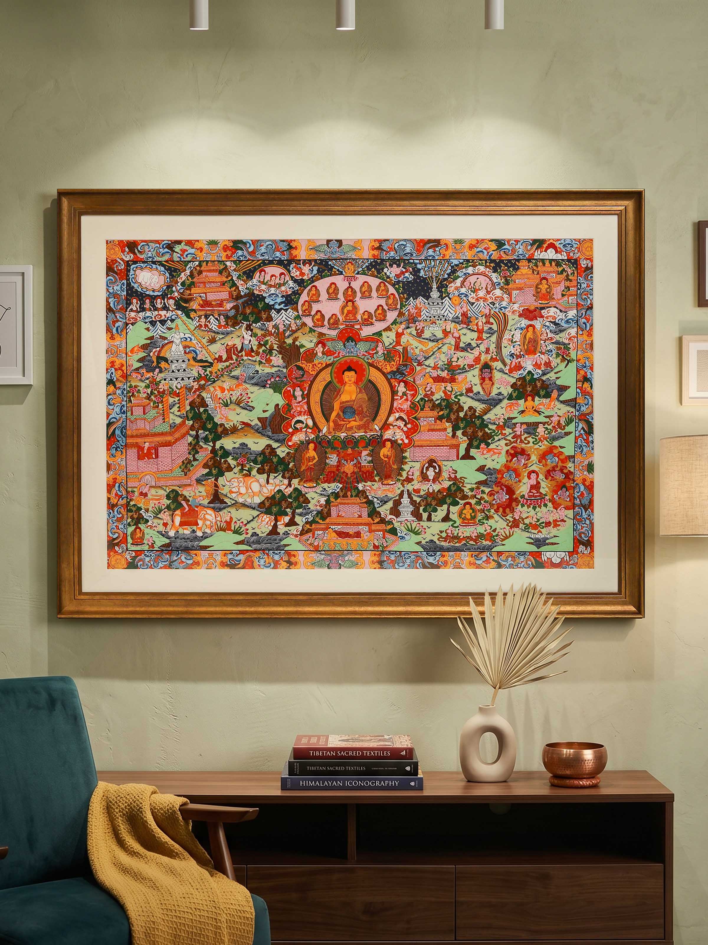 Life of Buddha Thangka Painting