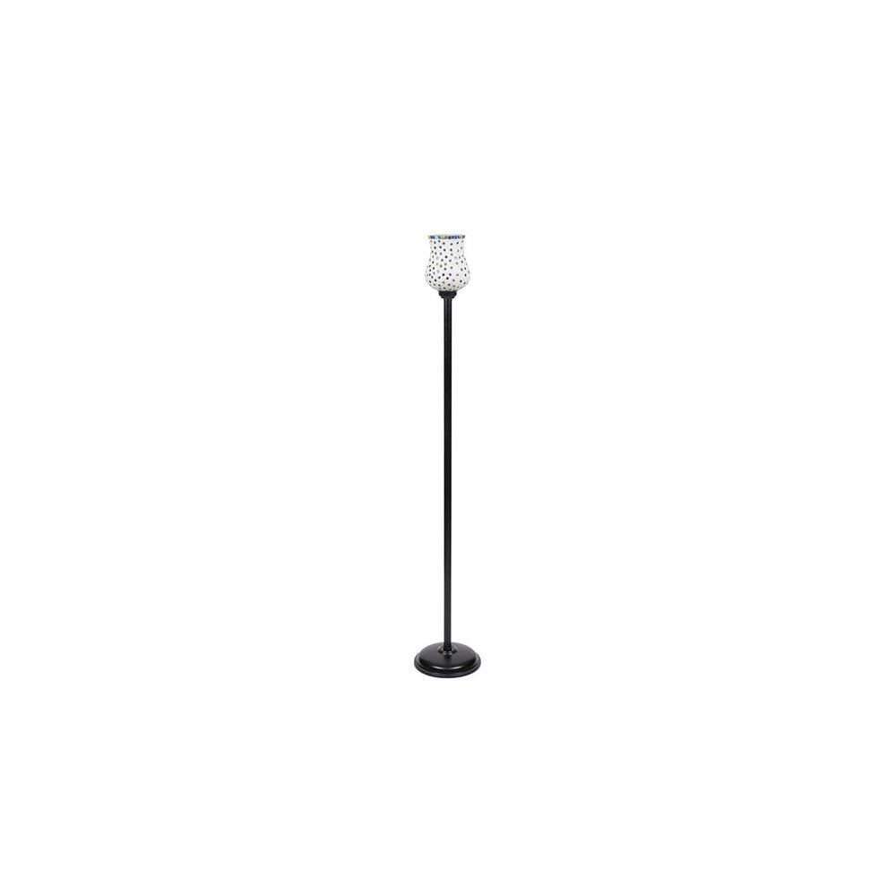 Creed Black Glass Shade Floor Lamp