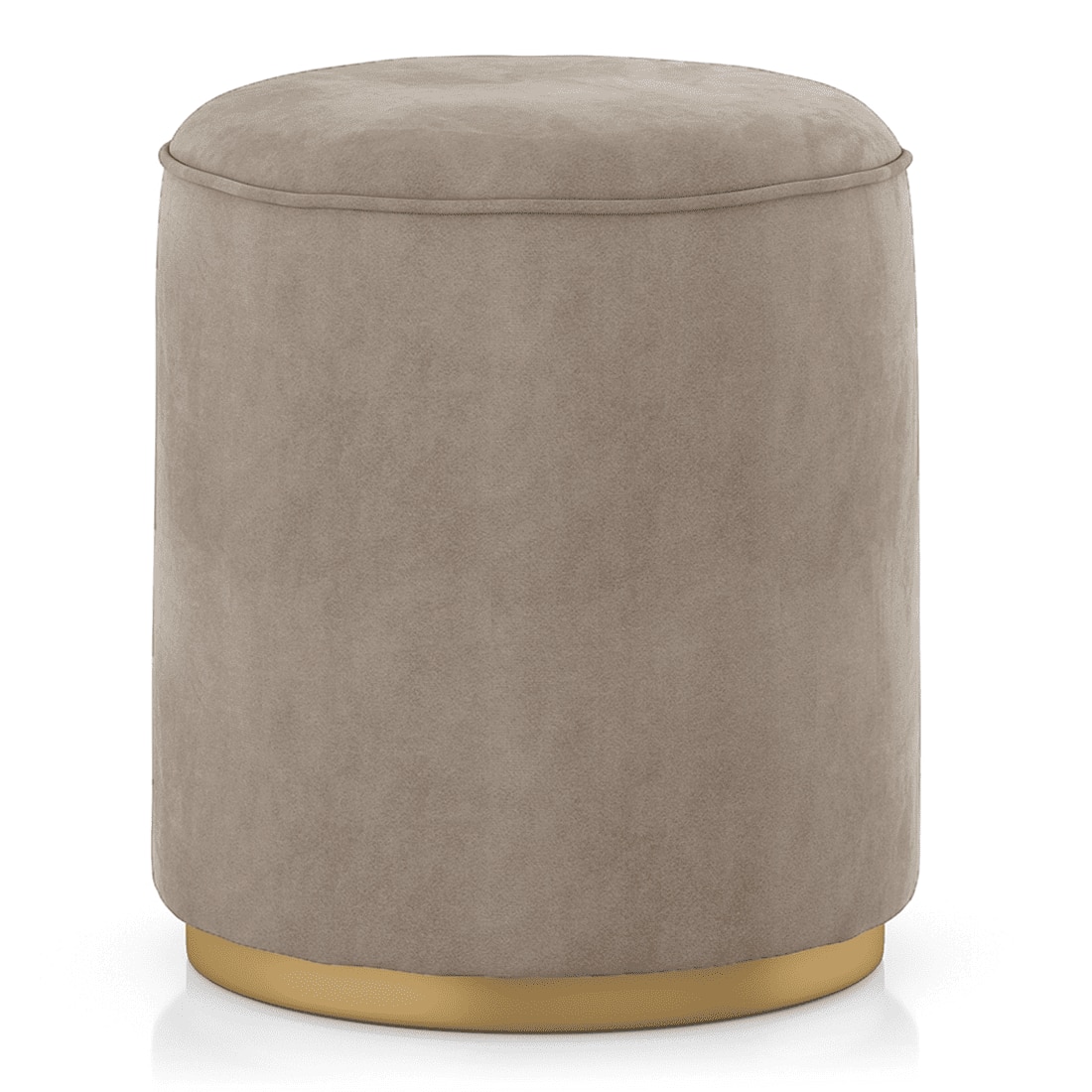 Toledo Upholstered Puffy in Beige Colour