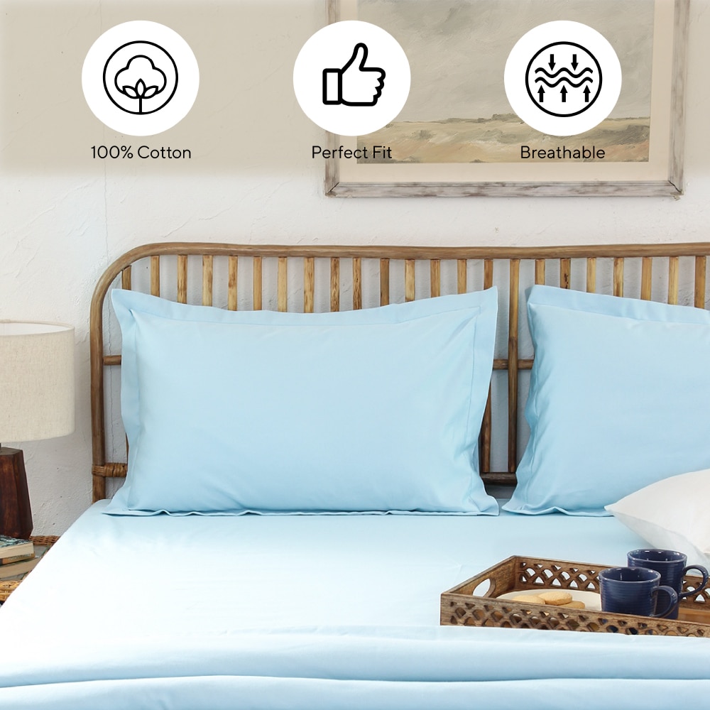 Juniper Set Of 2 Pillow Covers with Blue colour