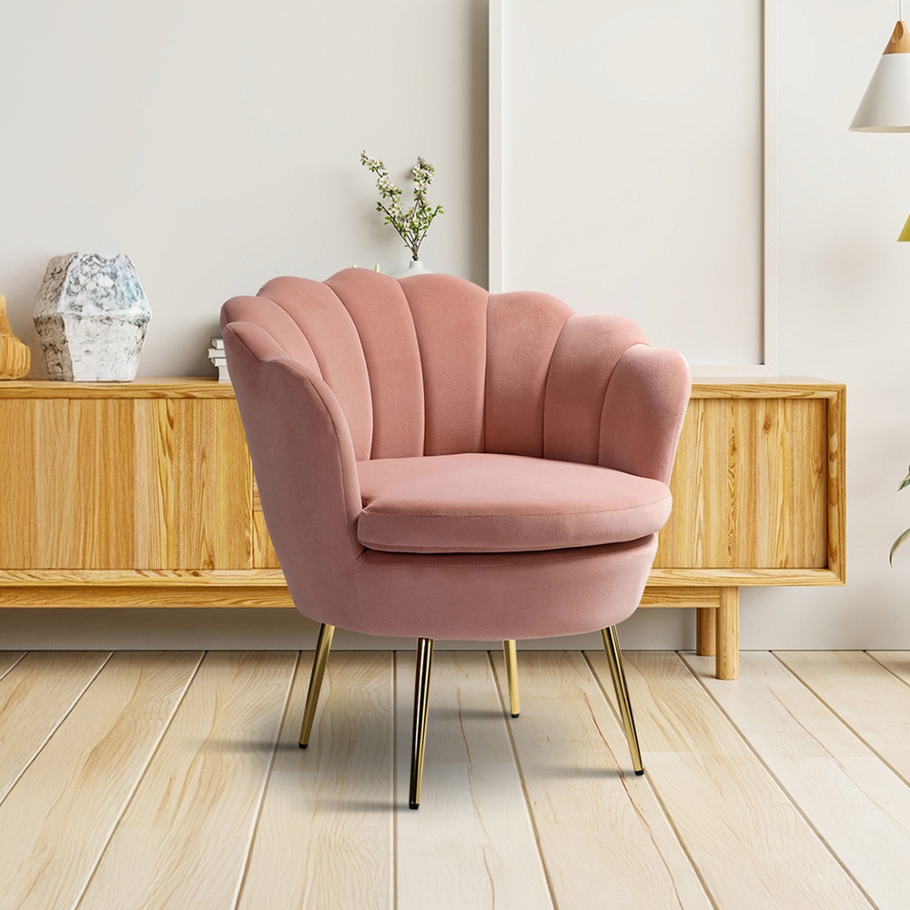 Melta Fabric Accent Chair in Green Colour