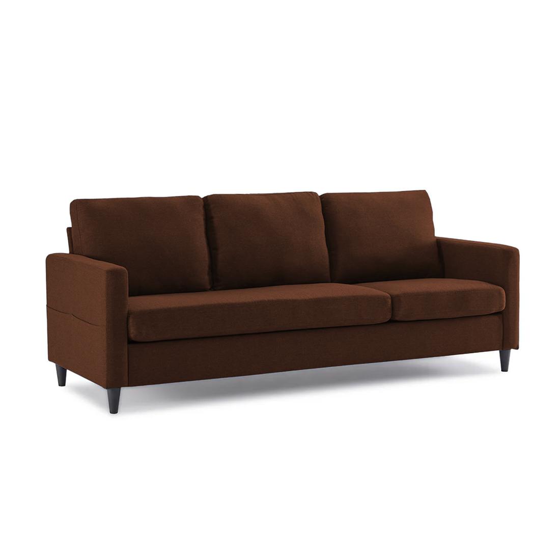 Monznij Sectional Fabric Sofa - Brown