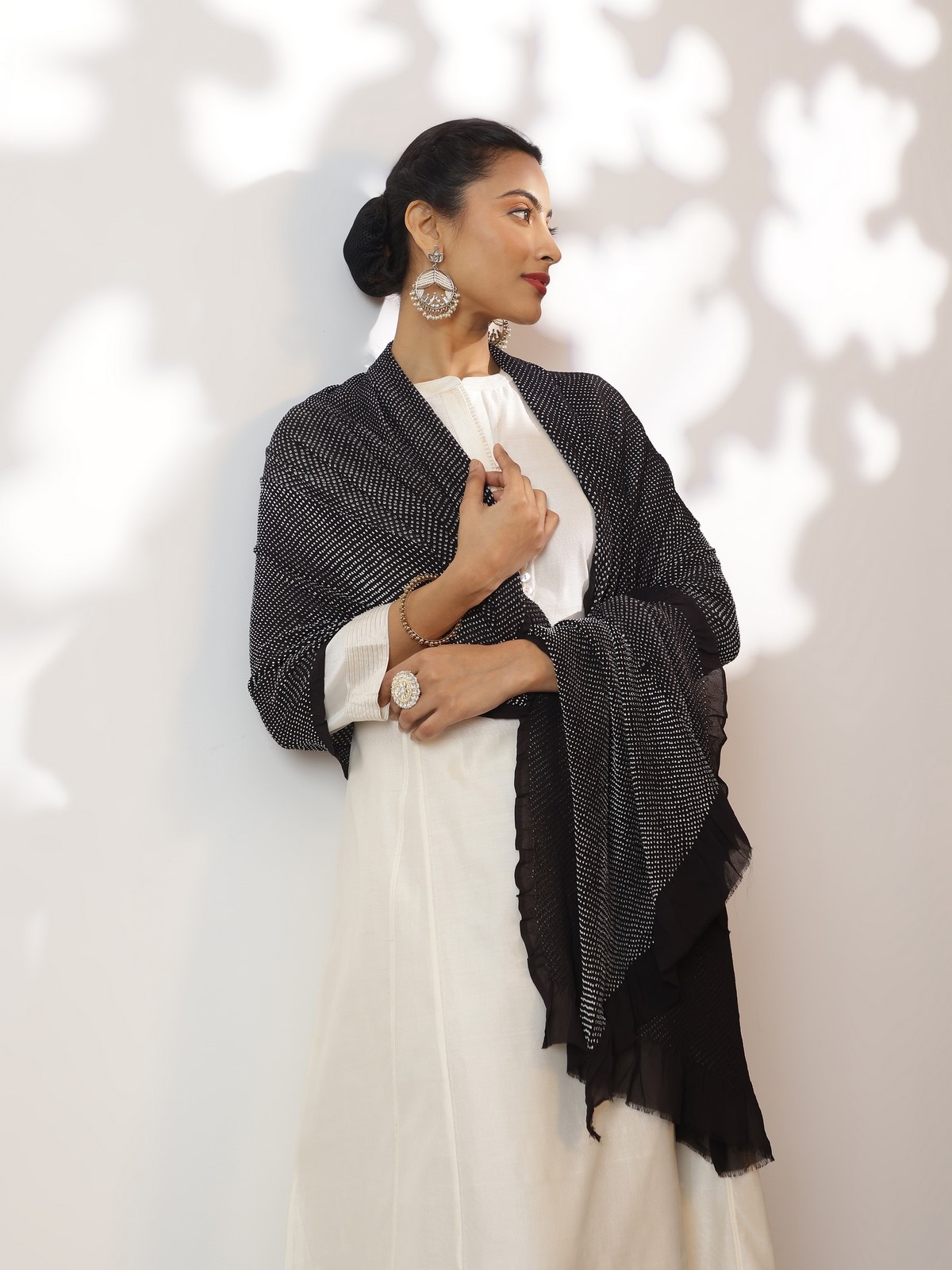 Blue Georgette Bandhani Tie & Dye Dupatta