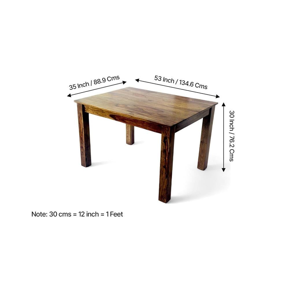 Oakmont Sheesham Wood Accent 6 Seater Dining Set With Teak Finish
