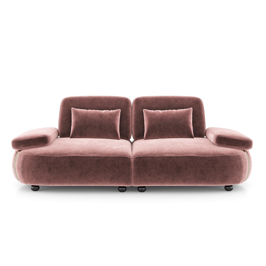 Soho 3 Seater Fabric Sofa In Blush Fabric