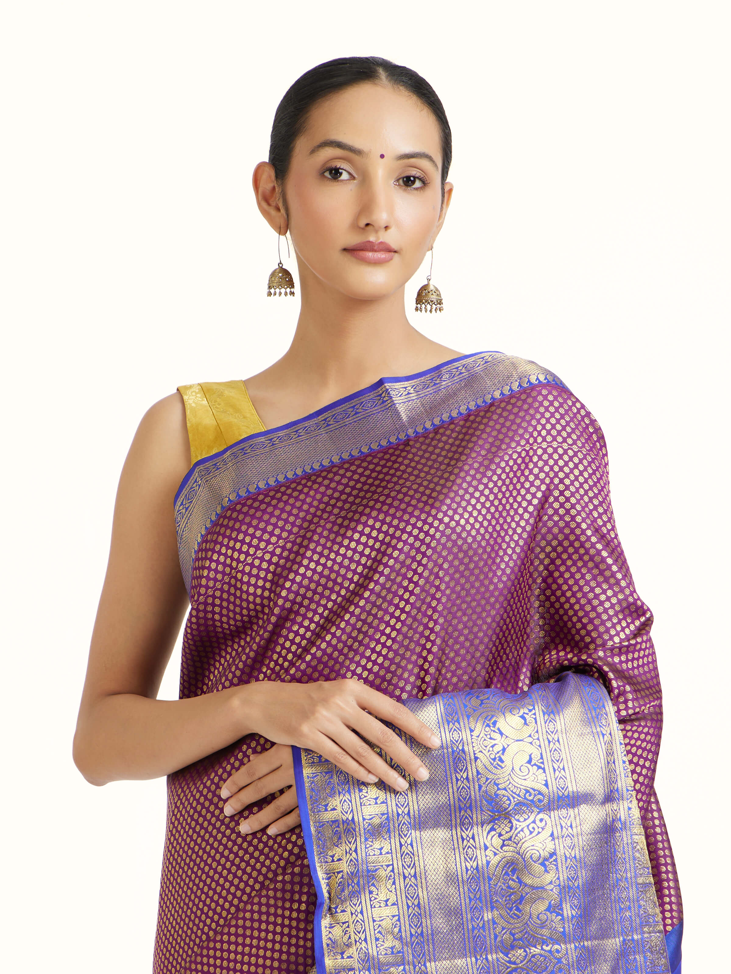 Purple Silk Dharmavaram Saree