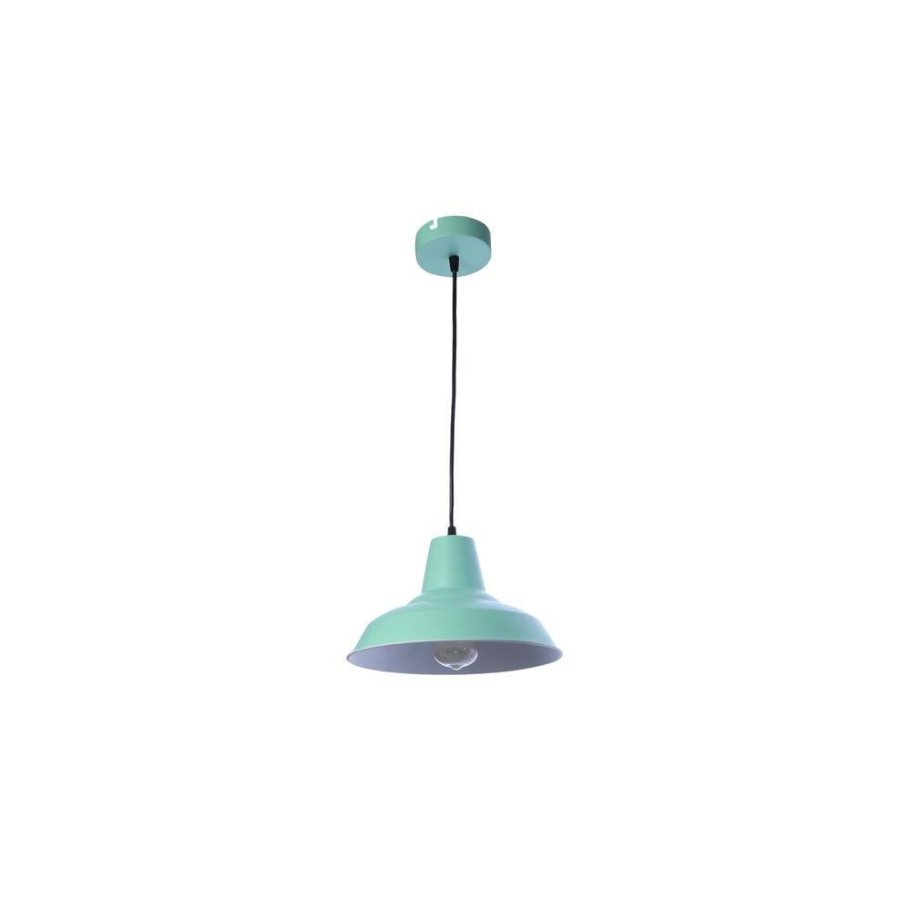 Opi Minimal Pastel Green Metal Single Hanging Light