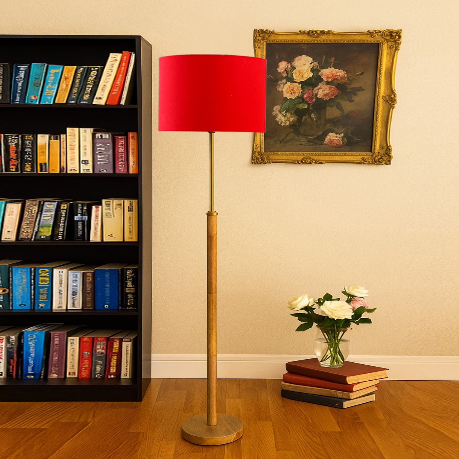 Devansh Wood & Metal Floor Lamp