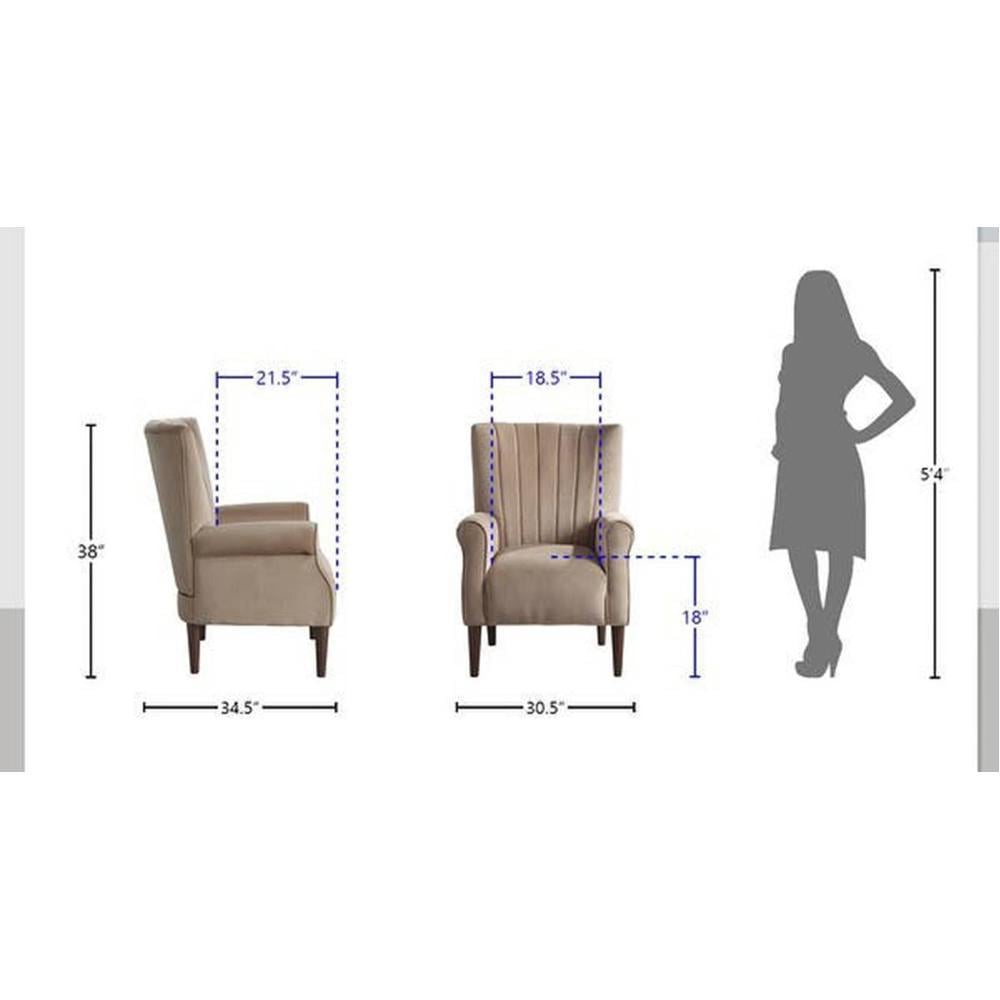Maxo Accent Chair in Brown Colour