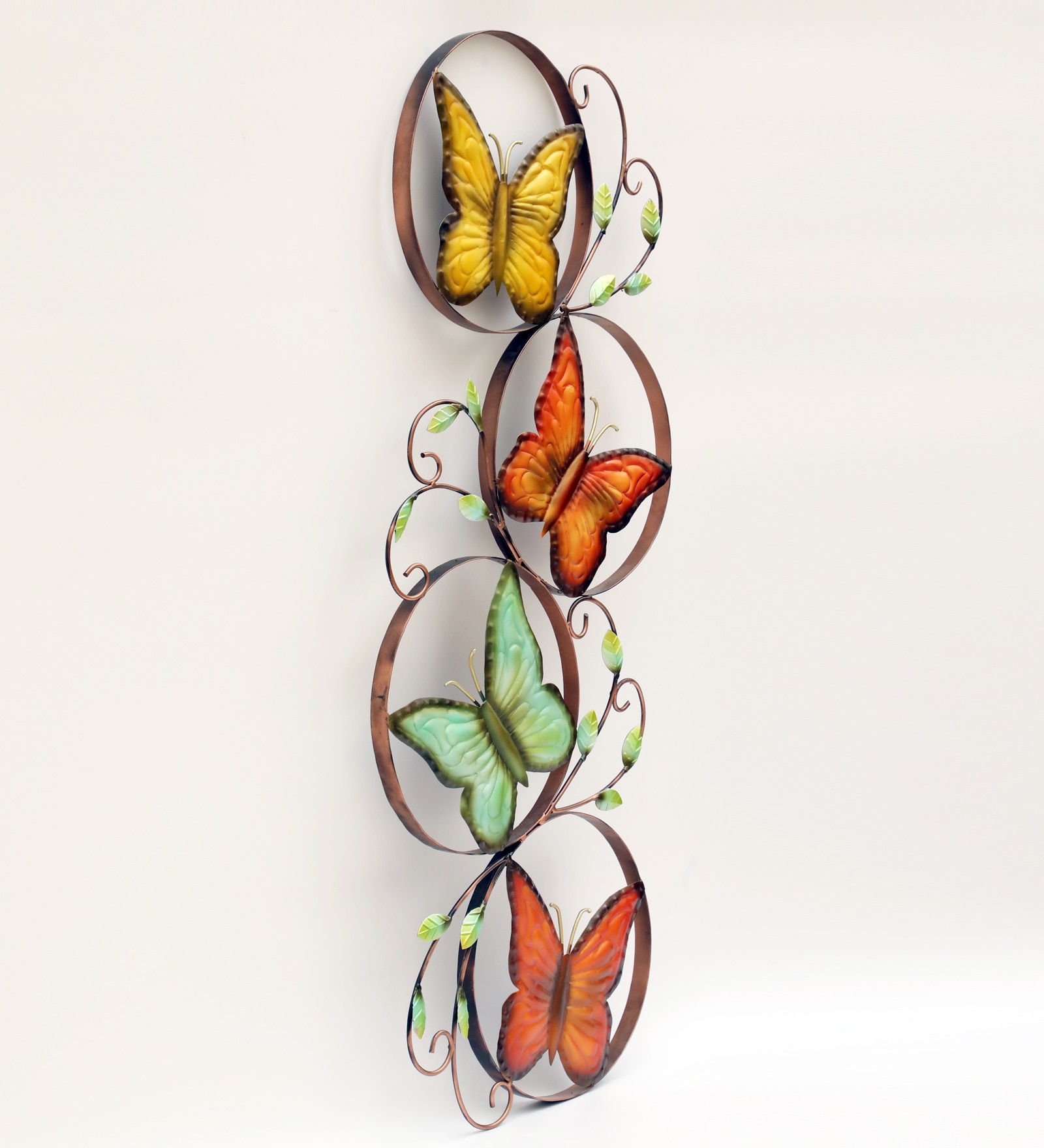 W-Lilly Abstract Metal Wall Decor in Multicolor Set of 1 - Vedas Exports