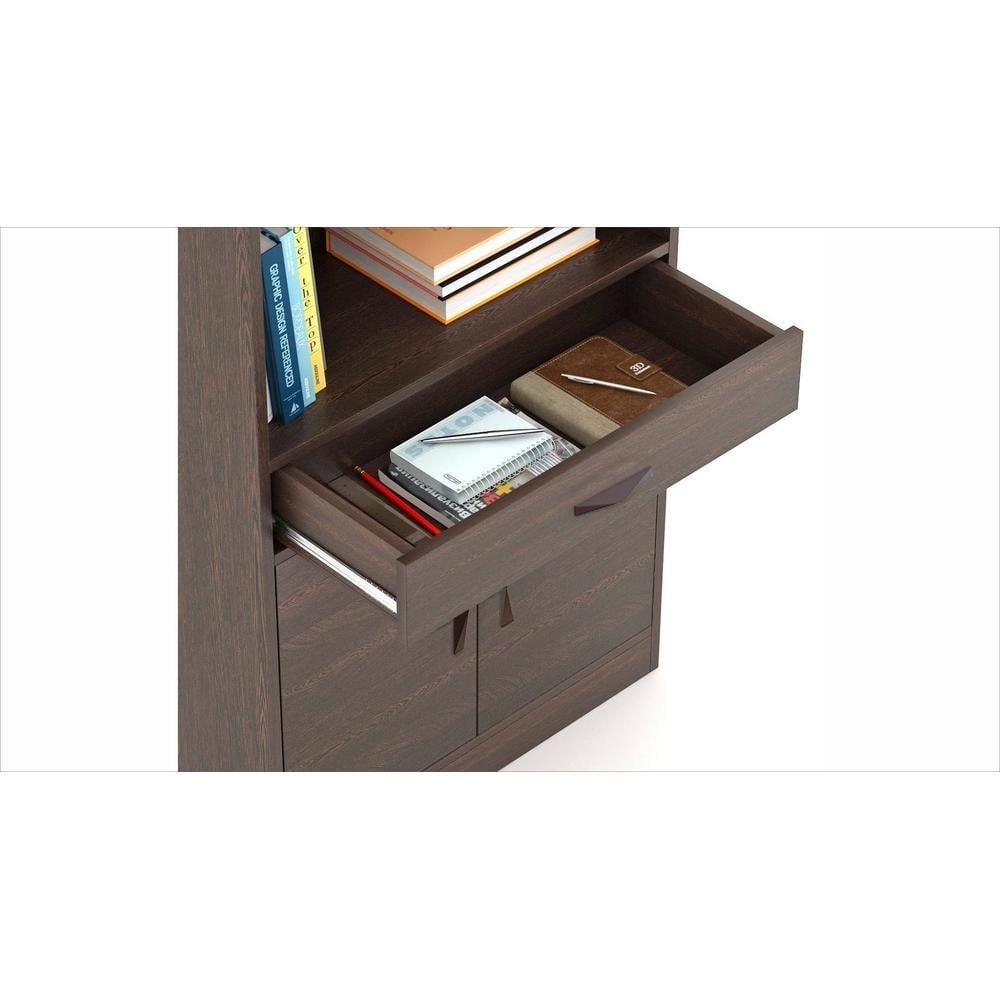 Seonn Engineered Wood Bookshelf in Wenge Finish