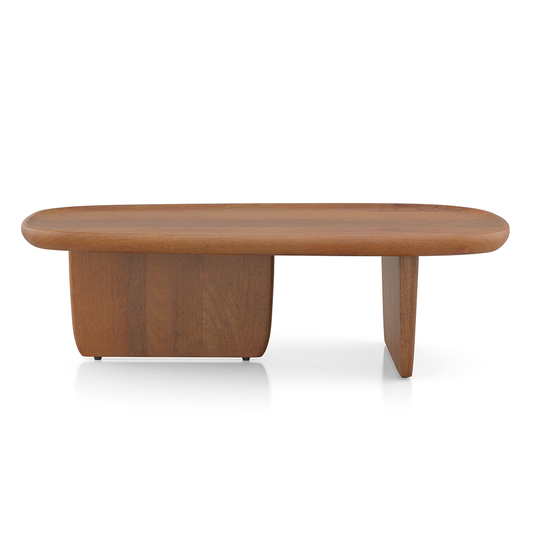 Kaya Solid Wood Coffee Table in Amber Walnut Finish