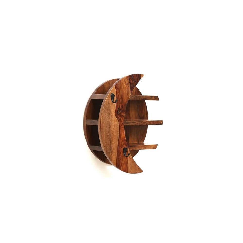 WOODENMOOD Round Wall Rack