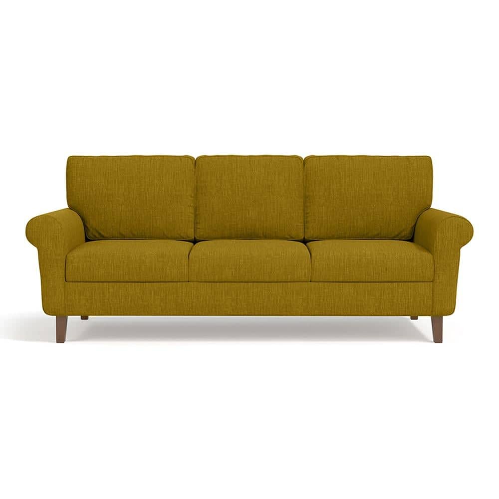 Oxford 3 Seater Fabric Sofa in Olive Green Colour