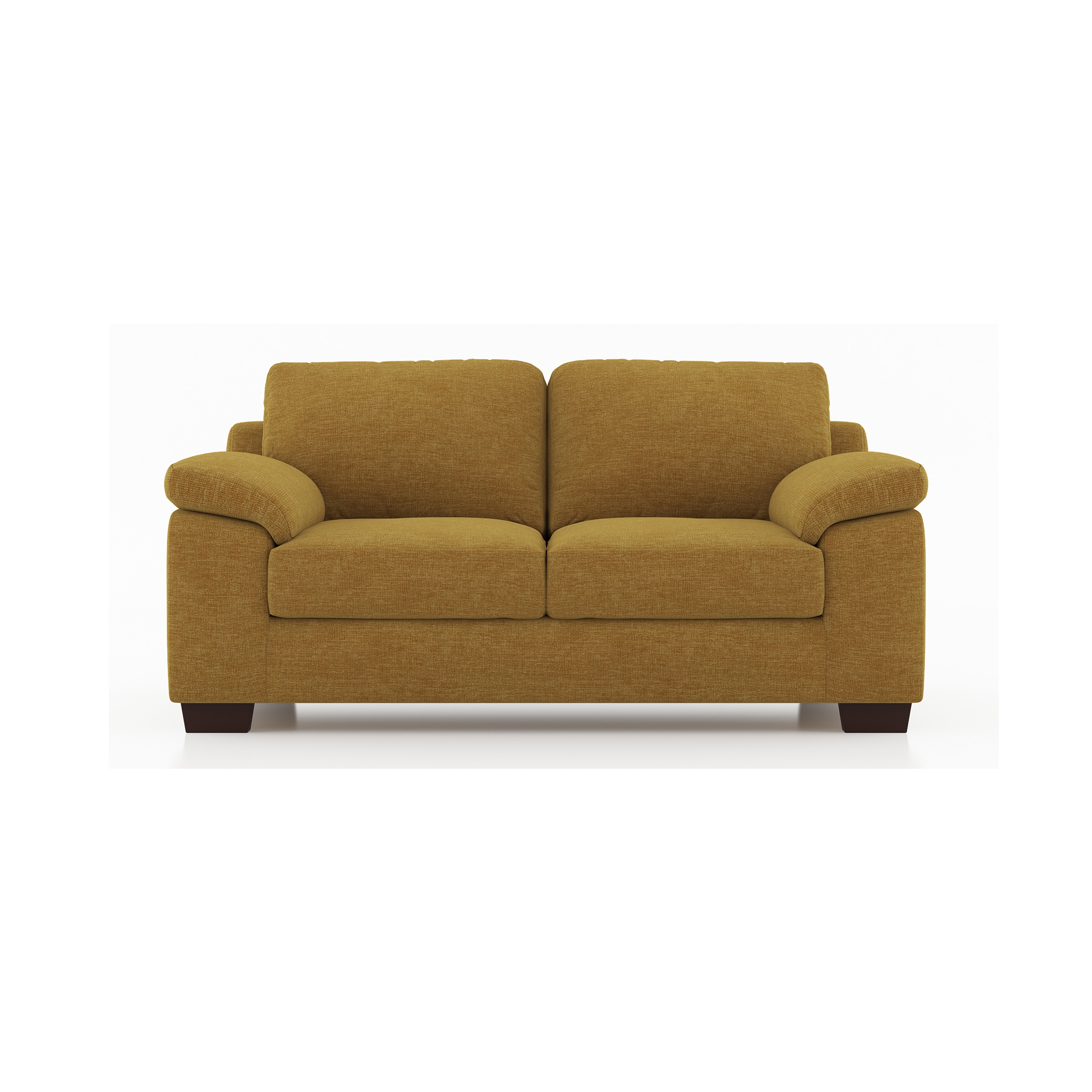 Esquel Essential 2 Seater Fabric Sofa In Ochre - Urban Ladder