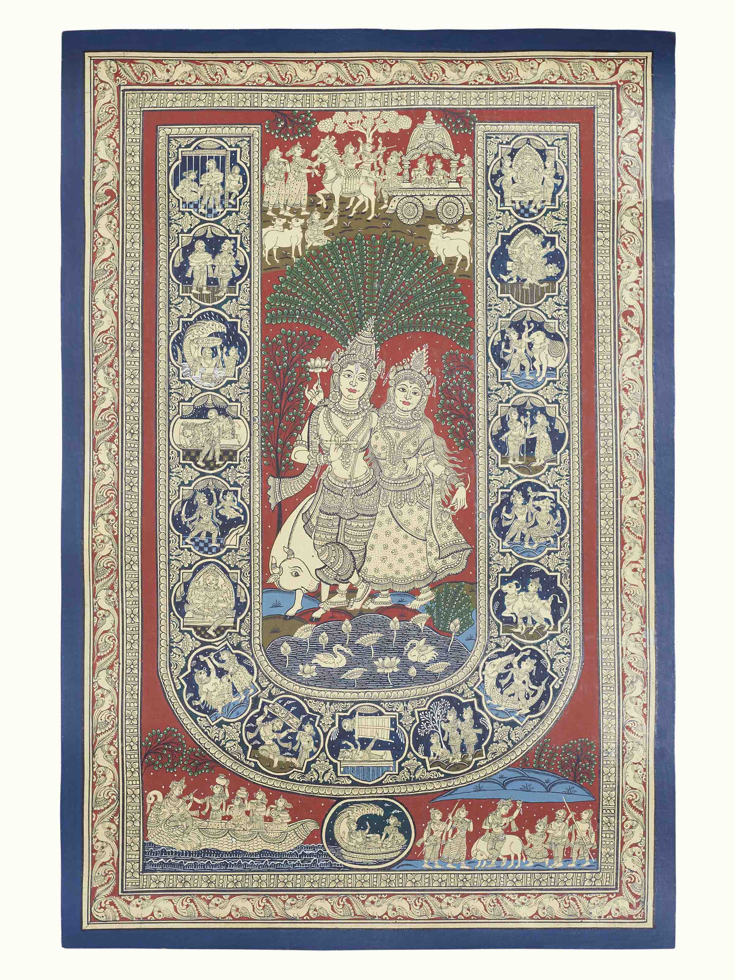 Krishna Leela Patachitra Painting