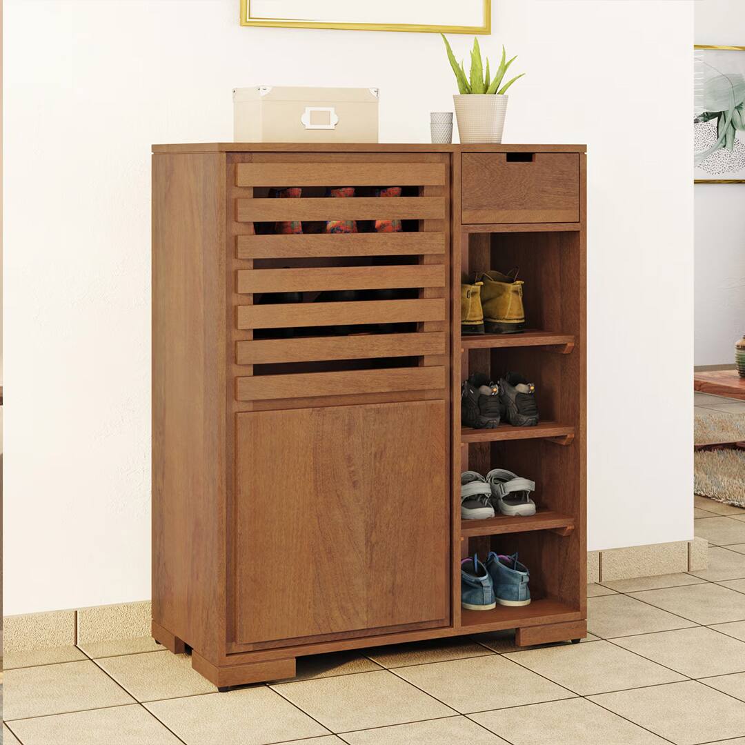 Madden Shoe Cabinet Finish Amber Walnut