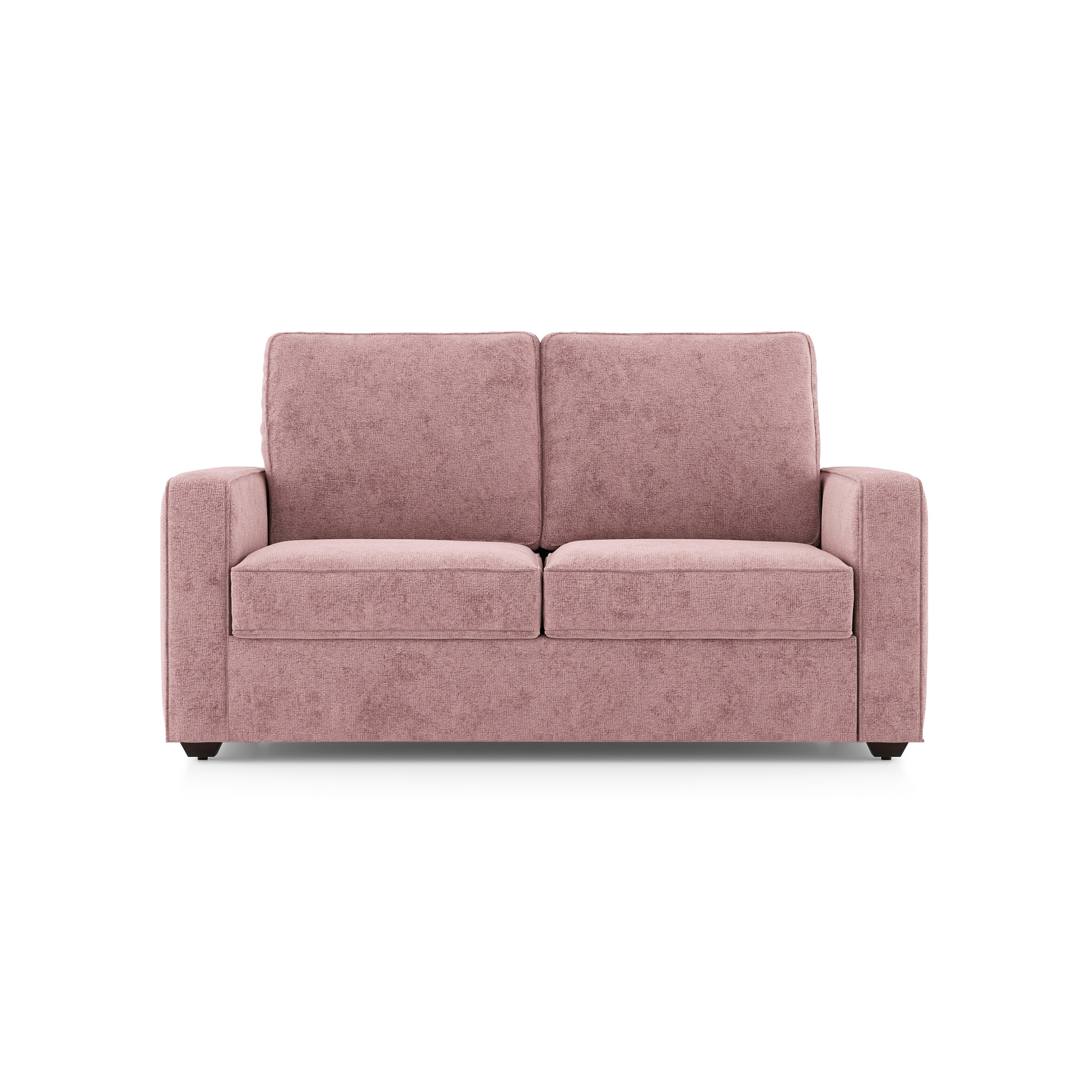 Apollo Compact High Back 2 Seater Fabric Sofa in Desert Rose Colour