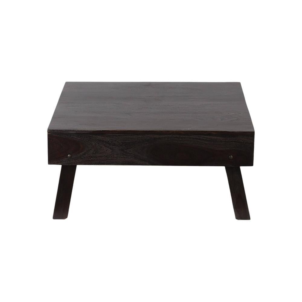 Bradford Sheesham Wood Coffee Table With Foldable Legs In Mahogany Finish