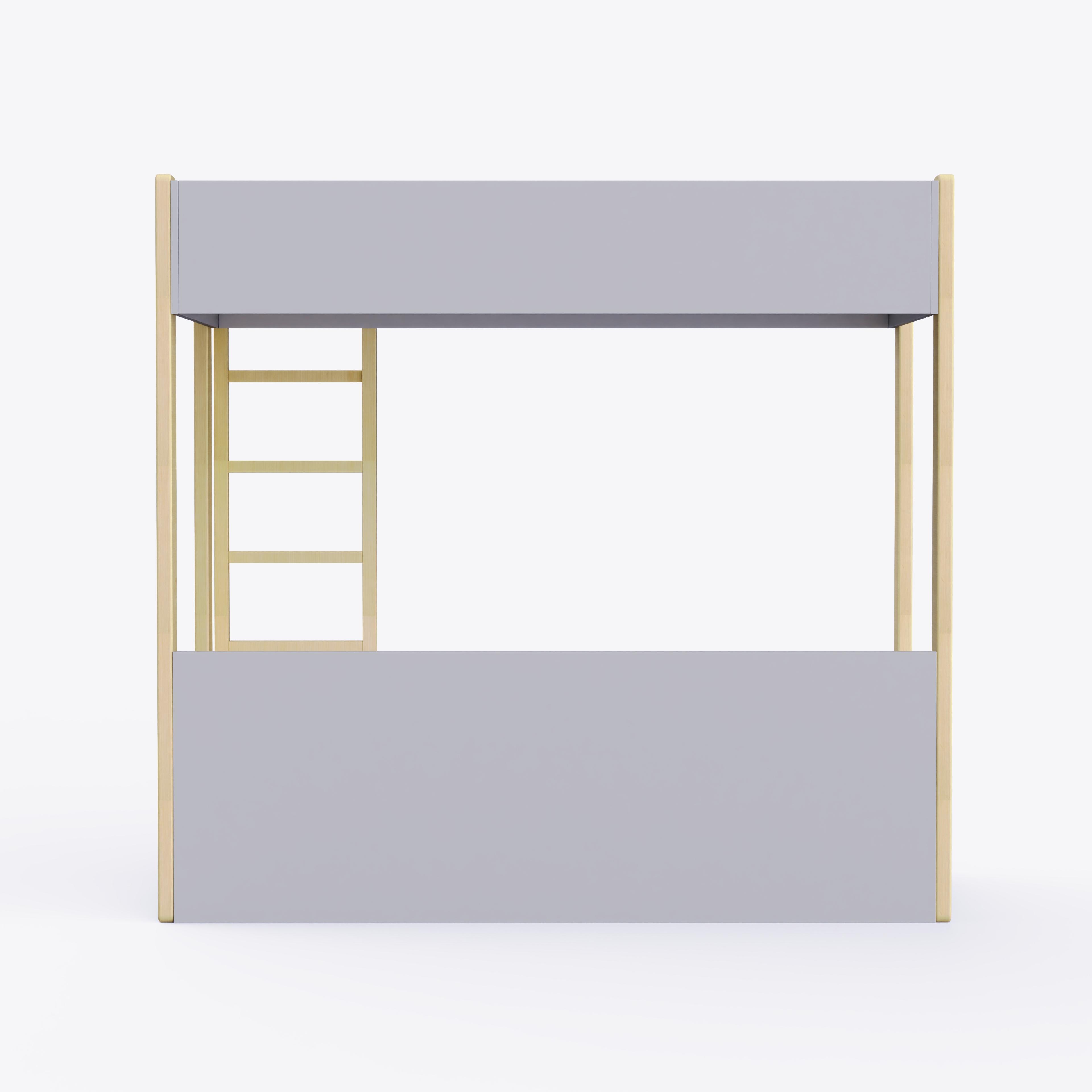 Pine Tree Single Size Bunk Bed In Grey Colour