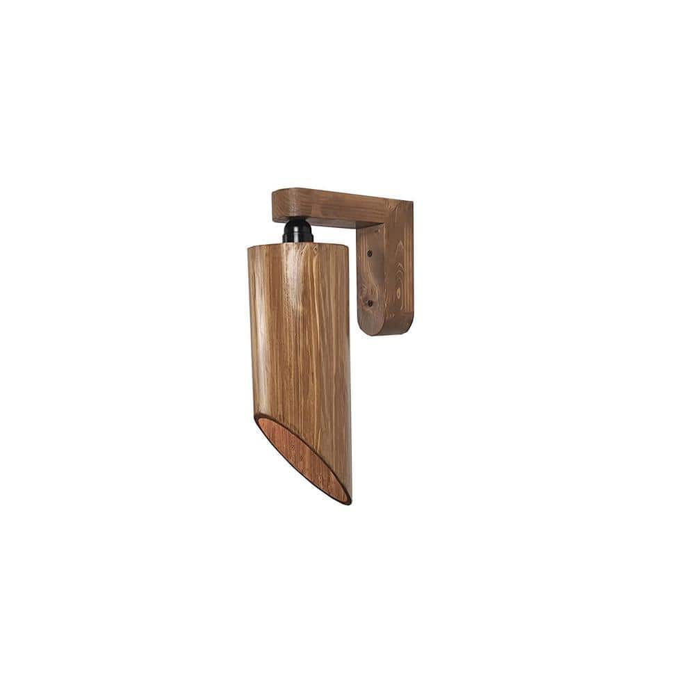 Cedar Brown Solid Wood Wall Lights