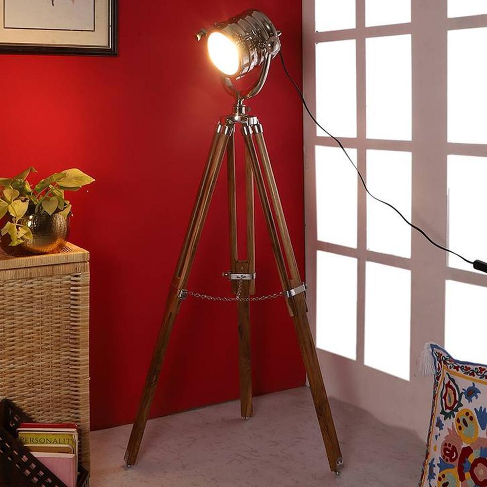 Isaac Nickle Metal Shade Floor Lamp