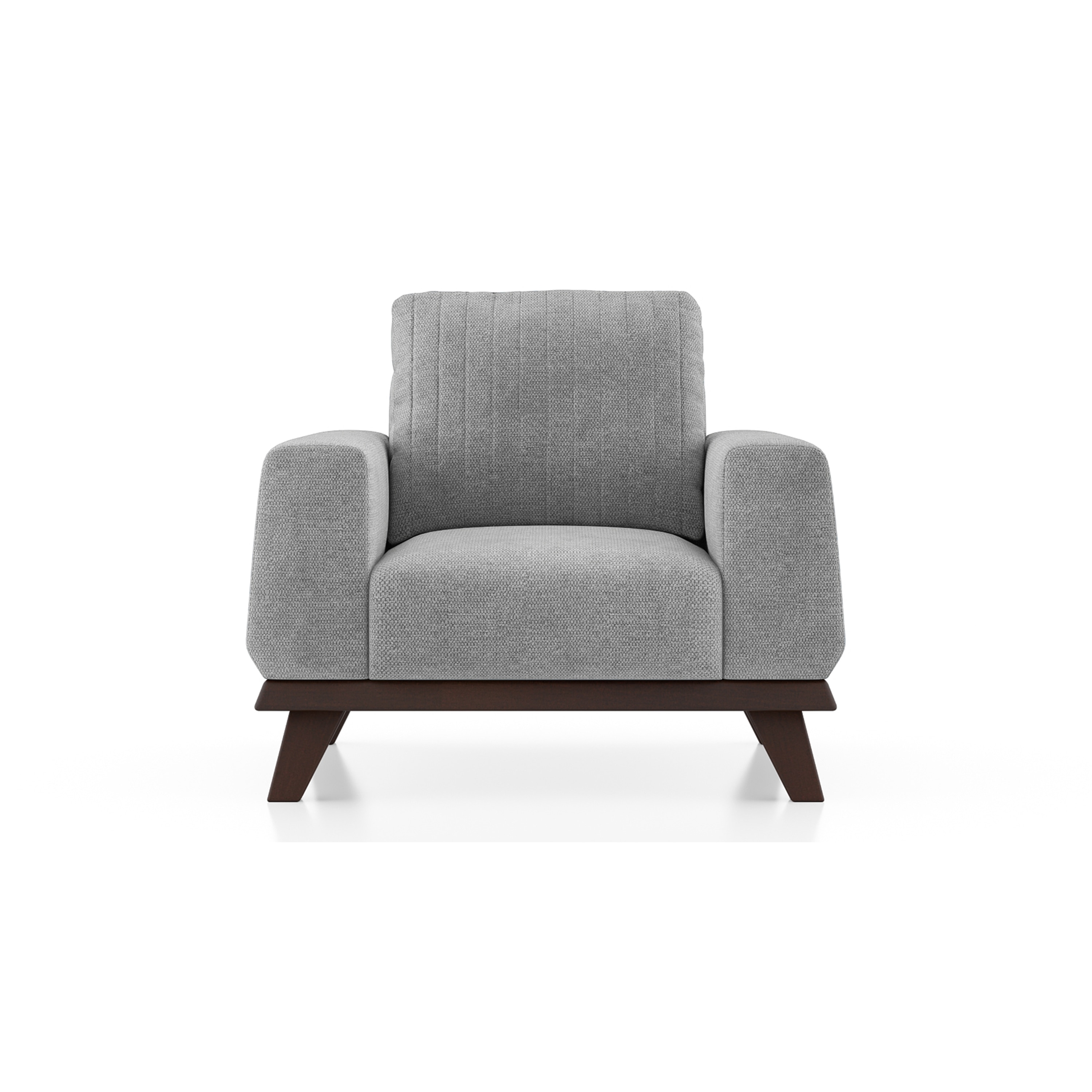 Granada Essential 1 Seater Fabric Sofa In Granite Weave Colour