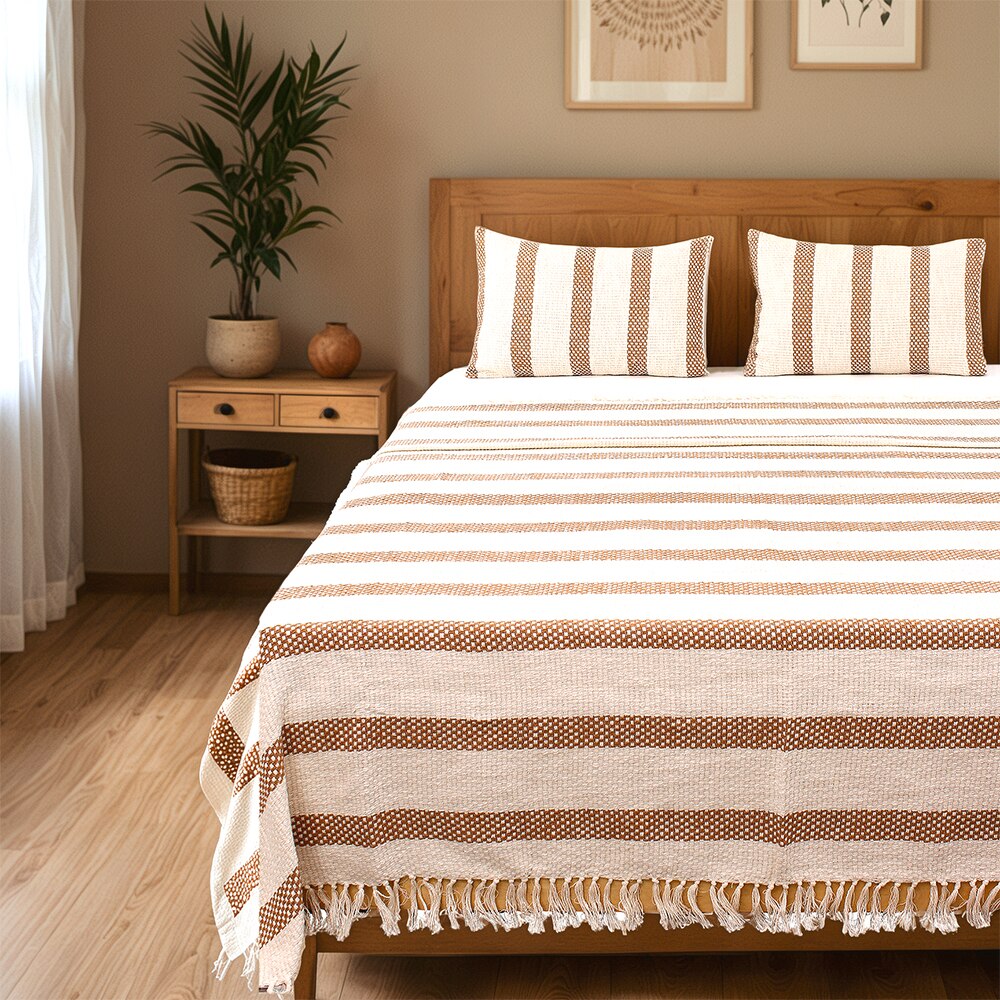 Shivalik 1 Double Bedcover with Brown colour