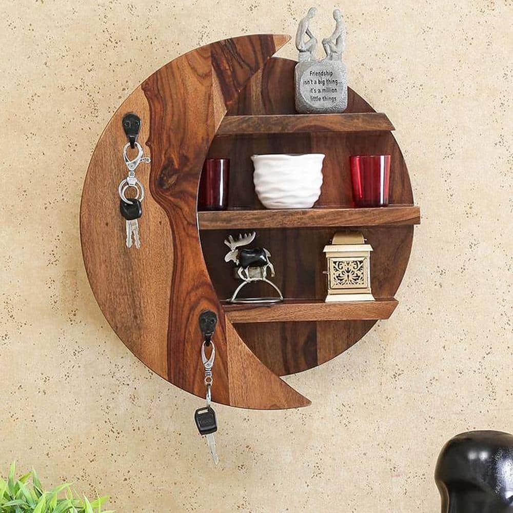 WOODENMOOD Round Wall Rack