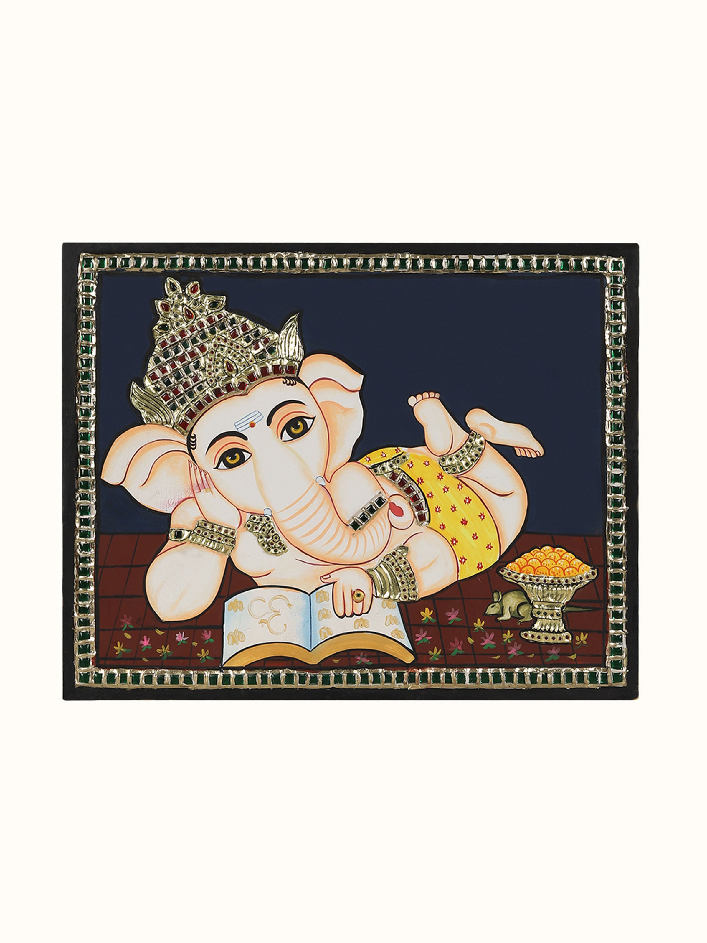 Modern Ganesha Thanjavur Painting