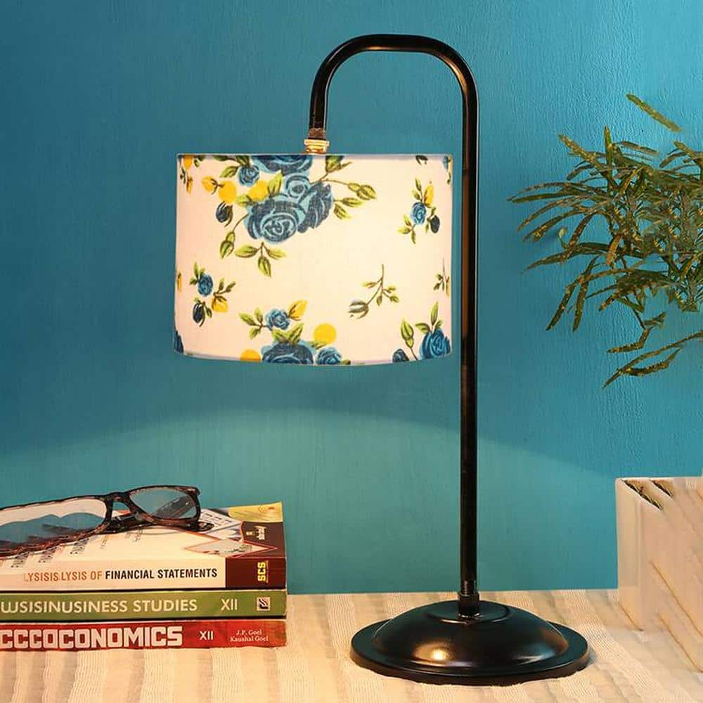 Presley Multi cotton Shade Iron Table Lamp