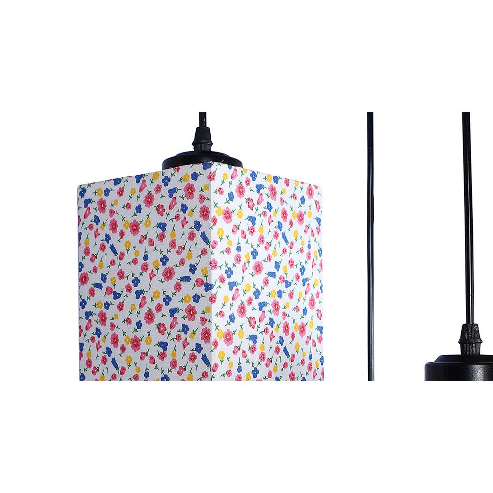Lucca Multicolour Fabric Cluster Hanging Light
