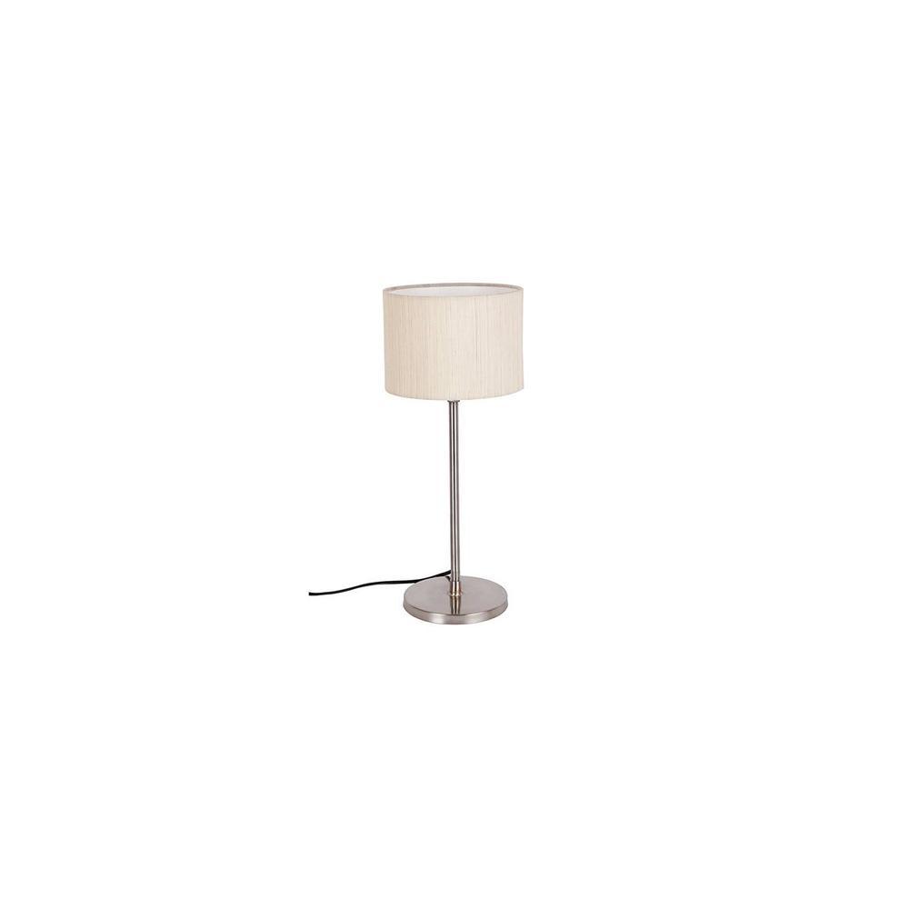 Riggs Off White Fabric Shade Table Lamp with Steel Steel Base