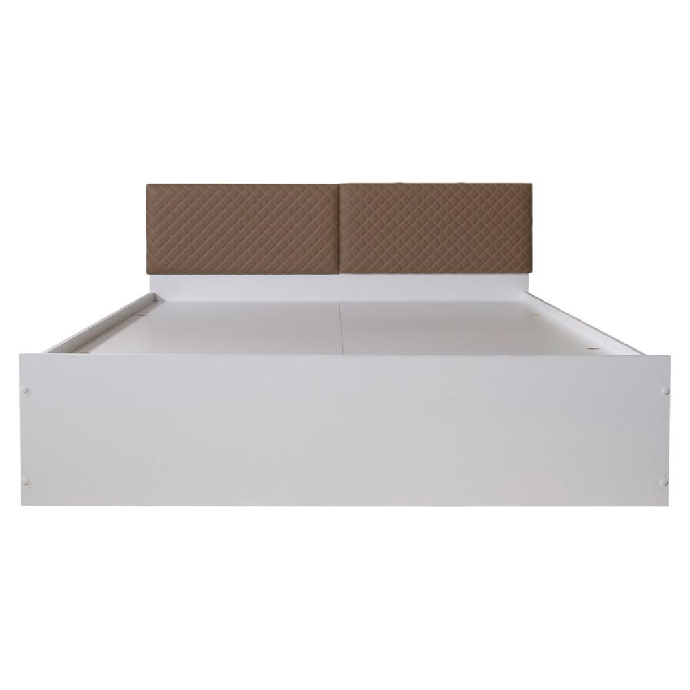 Havelock Engineered Wood Queen Size Bed In White Finish