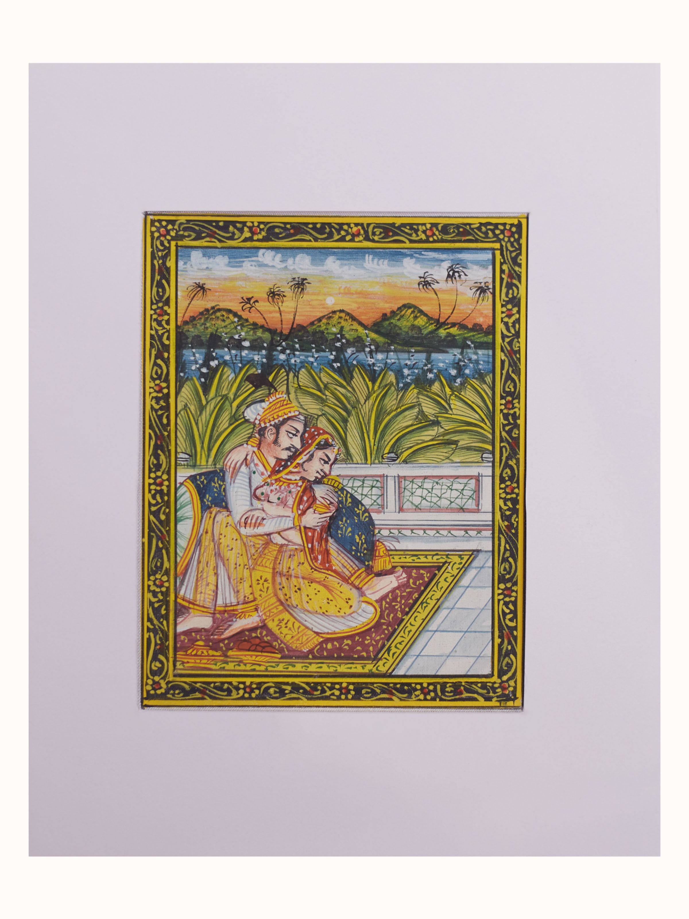 Royal Love Scene Miniature Painting
