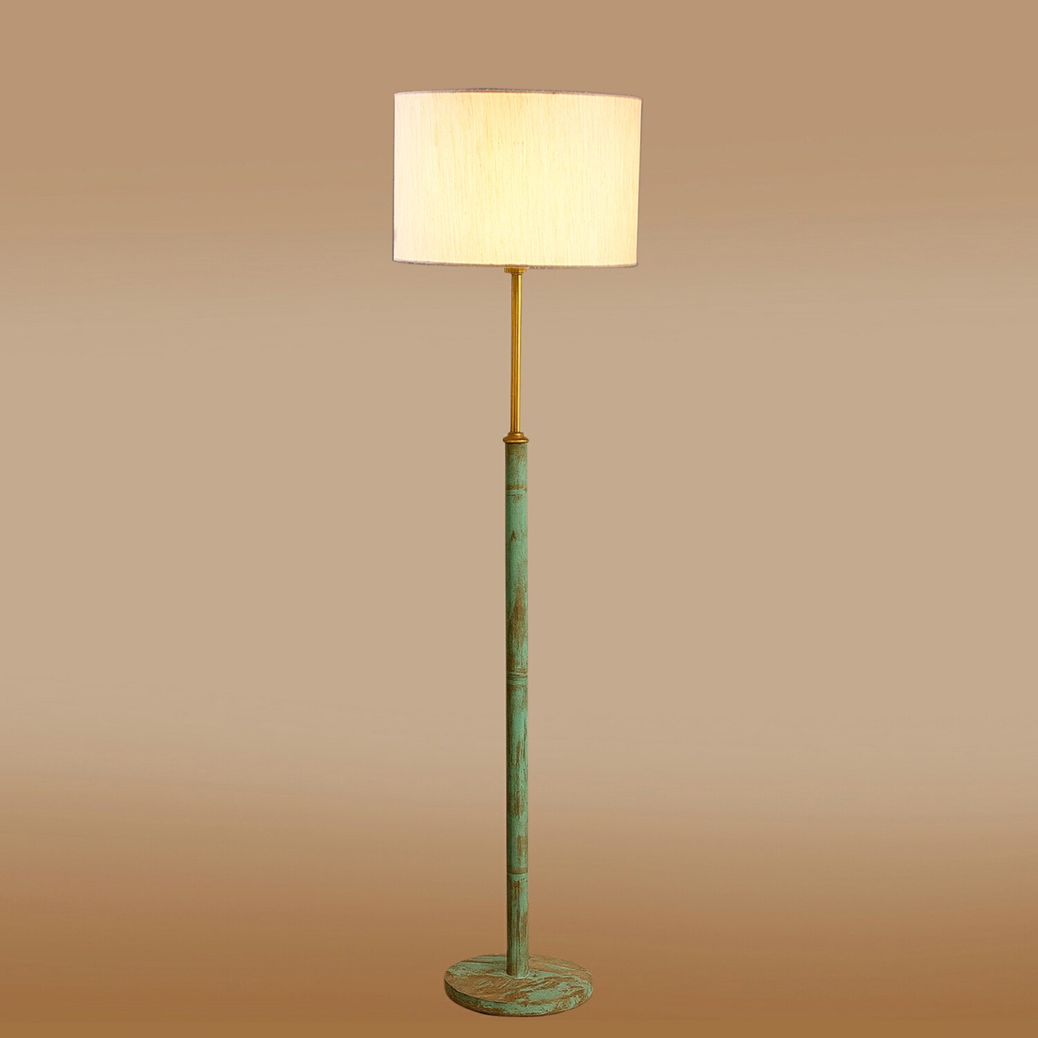 Devansh Wood & Metal Floor Lamp