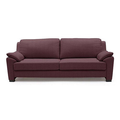 Farina 3 Seater Half Leather Sofa in Wine Colour