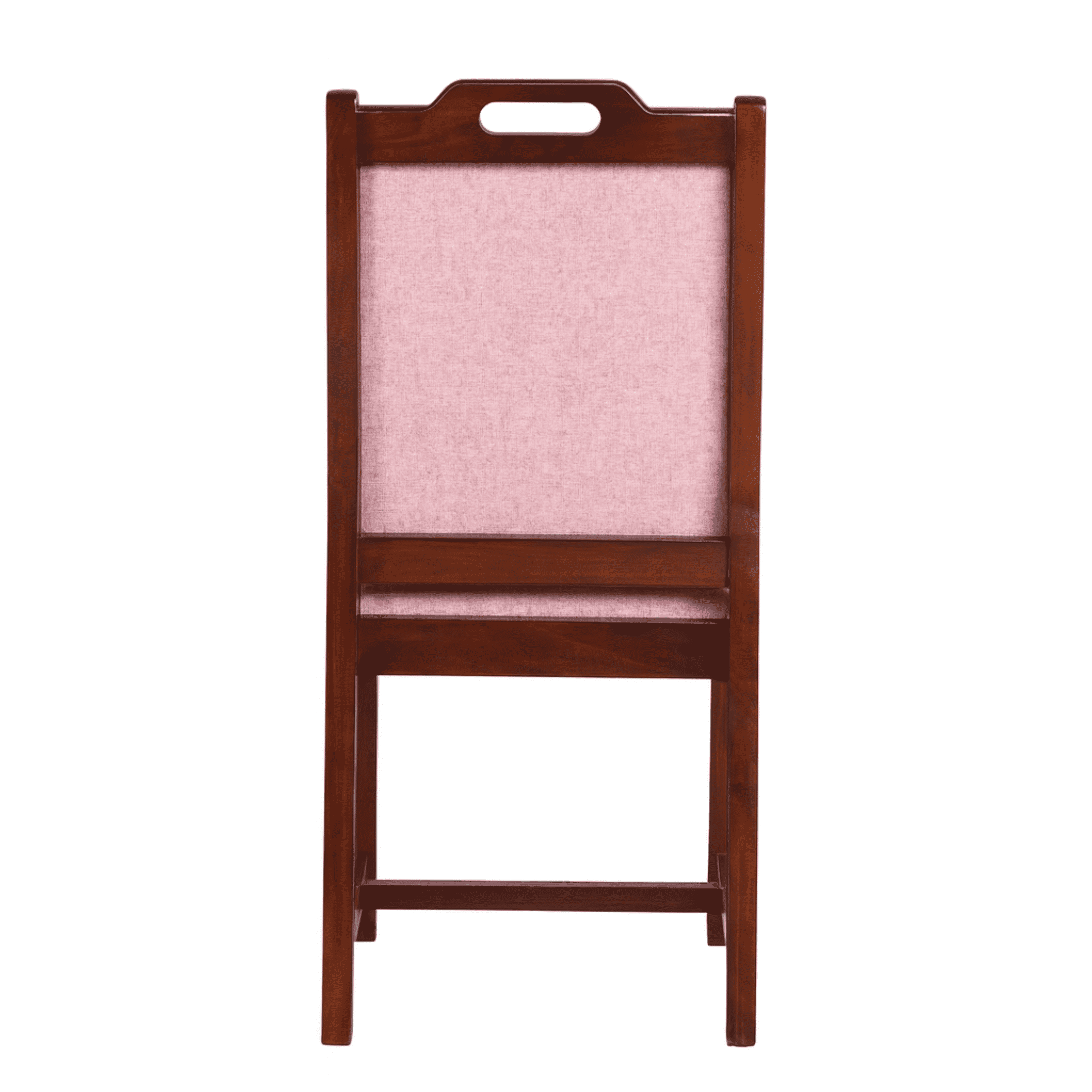 Globally Indian Compact Wooden 6 Seater Dining Table Set – Comfortable 6 Upholstered Seat and Back In Pink Sapphire