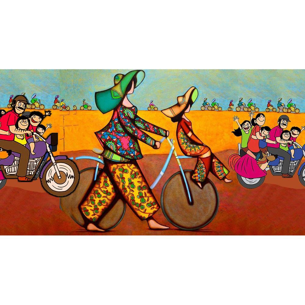 Family Ride Solid Wood Bookshelf and Serving Tray In Multicolour