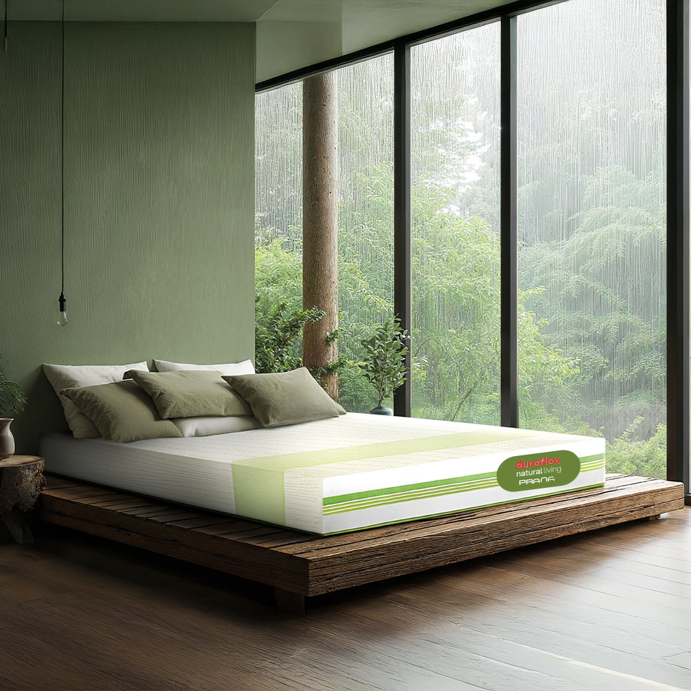 Prana - Organic Cotton Fabric Spring Mattress (75 x 30 in, 8 Inches) - Duroflex