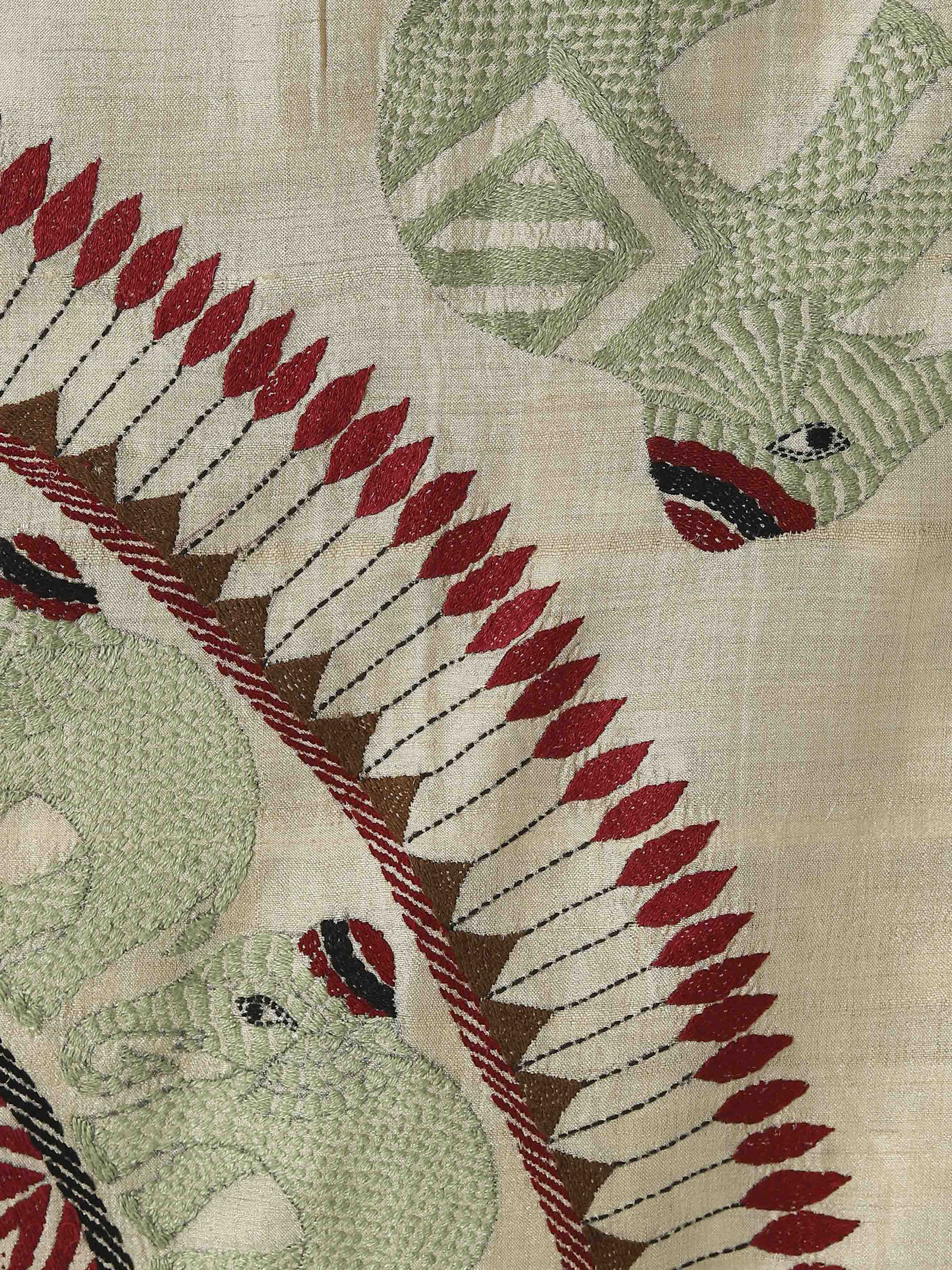 Kantha Embroidered Fabric Wall Hanging