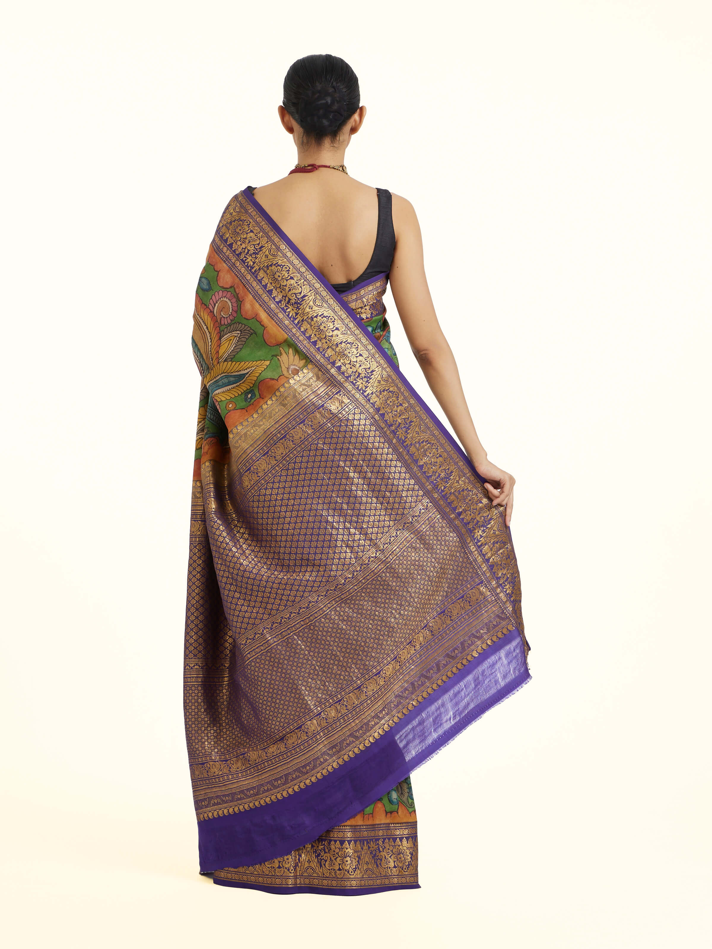 Kalamkari Kanchi Silk Saree