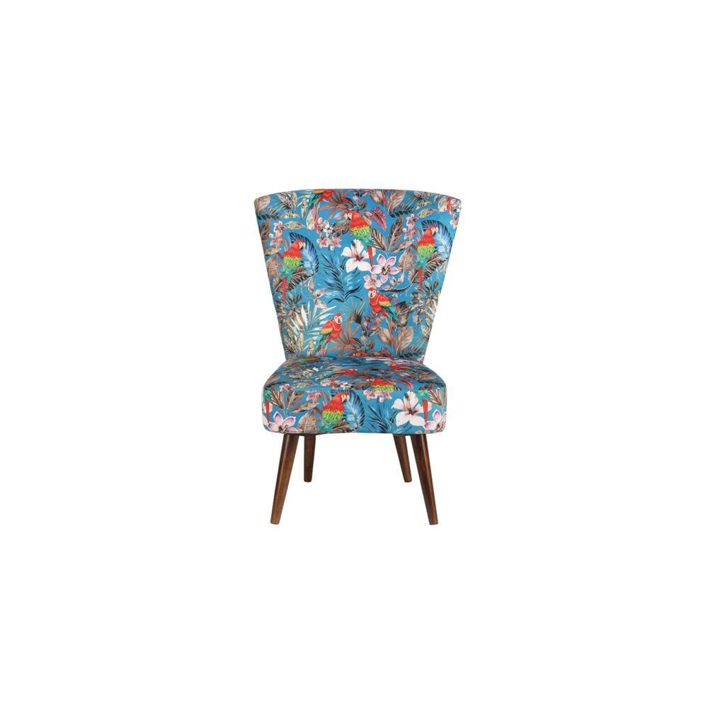 Cristan Solid Wood Lounge Chair In Multicolour