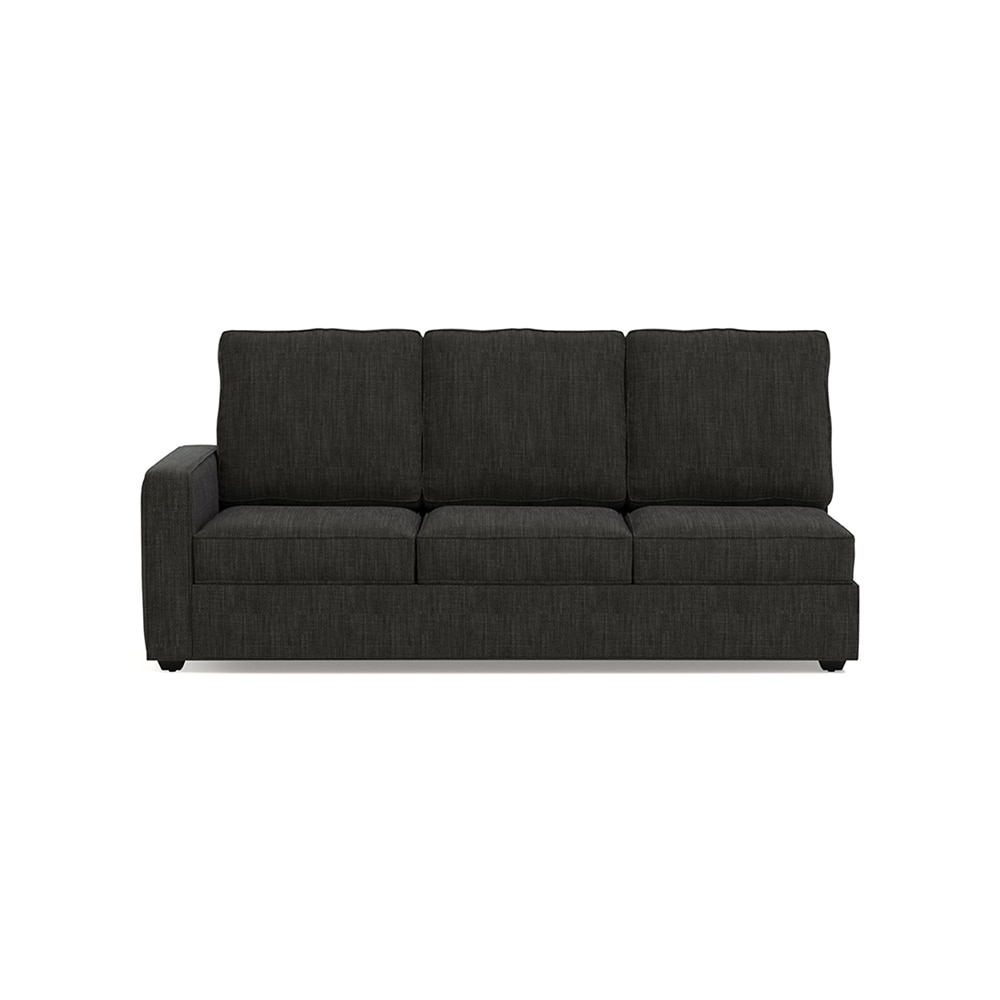 Apollo Compact Sofa (Colour : Graphite Grey, Cushion : Hard, Back Type : High Back, Seating Capacity : Right Aligned 3 Seater + Right Aligned Chaise + Ottoman)