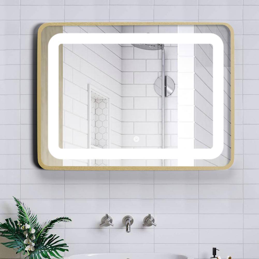 Aluminium LED Rectangular Decorative wall mirror by elegant arts and frames (Mirror size 24X18mm)