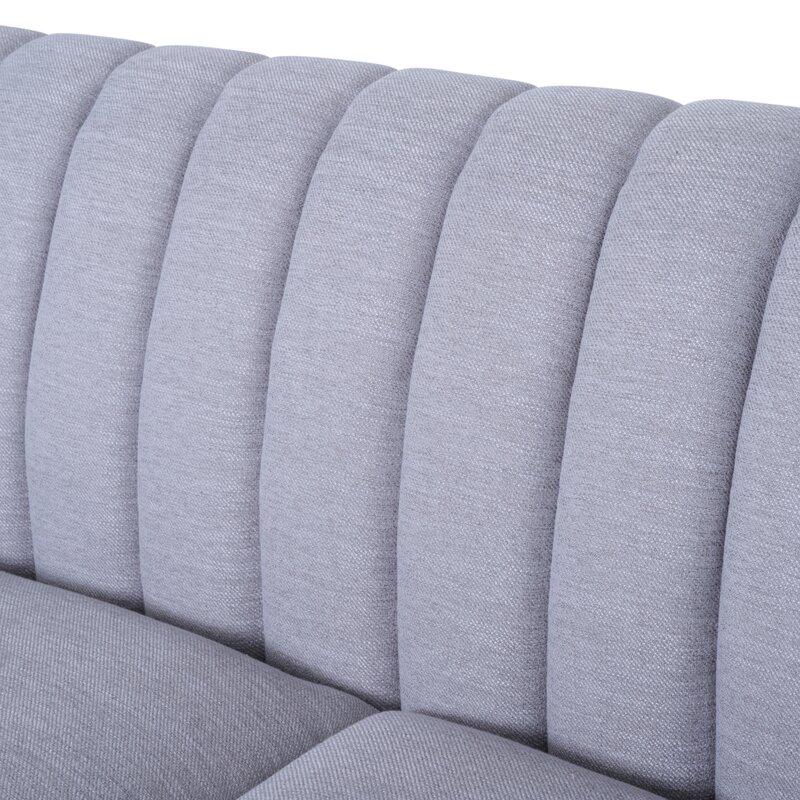 Mid Century Fabric Sofa (Grey)