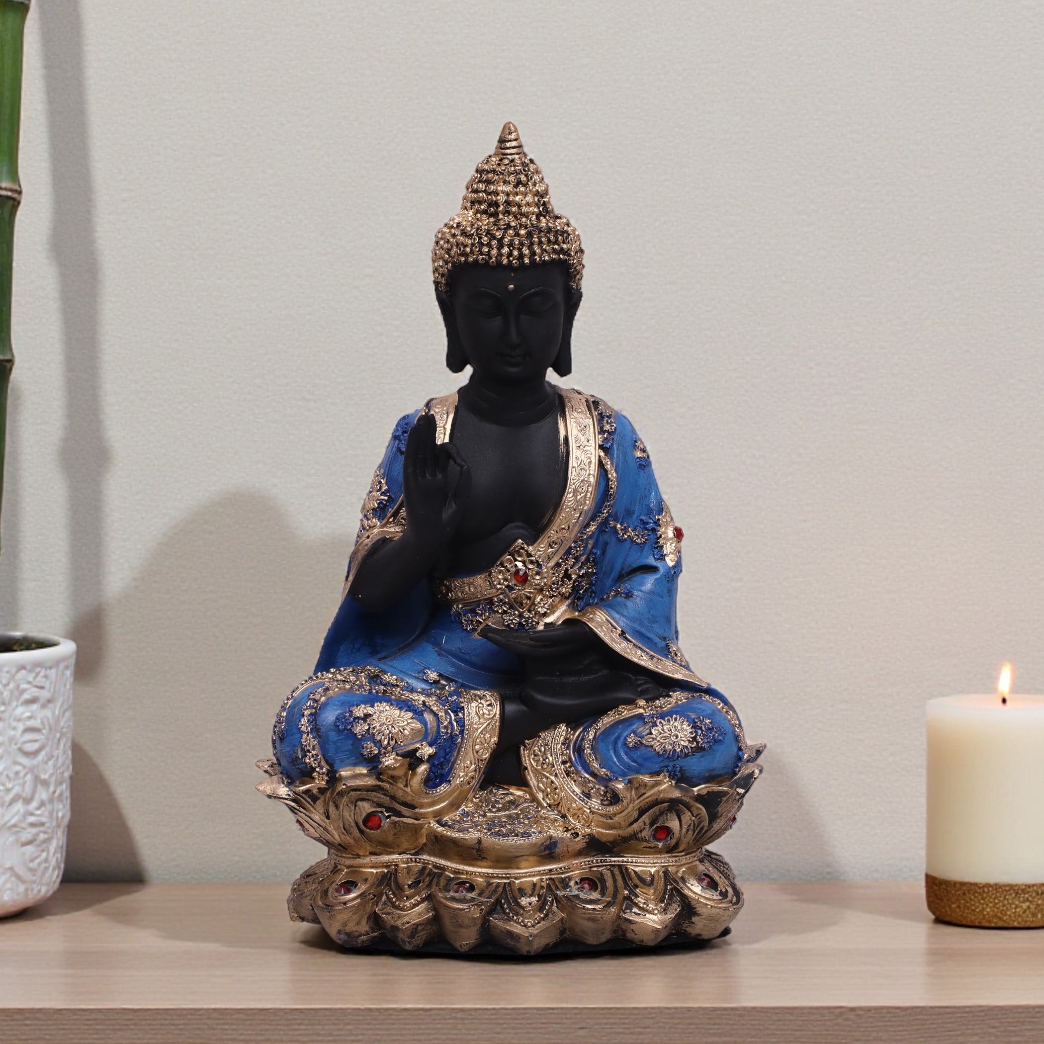 VEDAS Polyresin  Figurine in Black Colour - Vedas