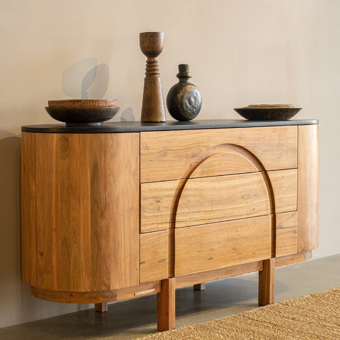 Andaman Nancowry Solid Wood Chest of Drawers in Brown Colour - Orange Tree