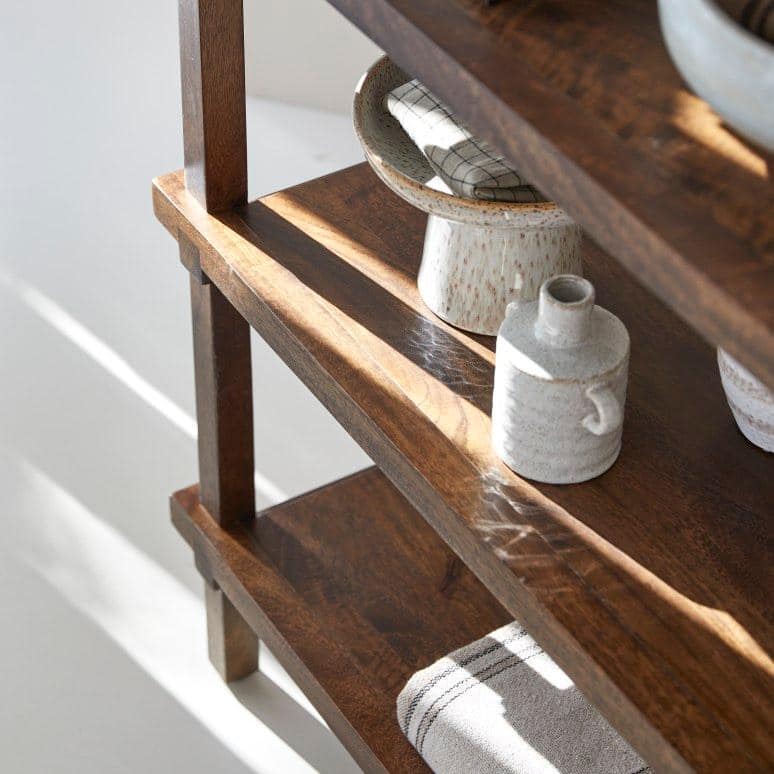 Lala XL Solid Wood Bookshelf in Provincial Teak Finish